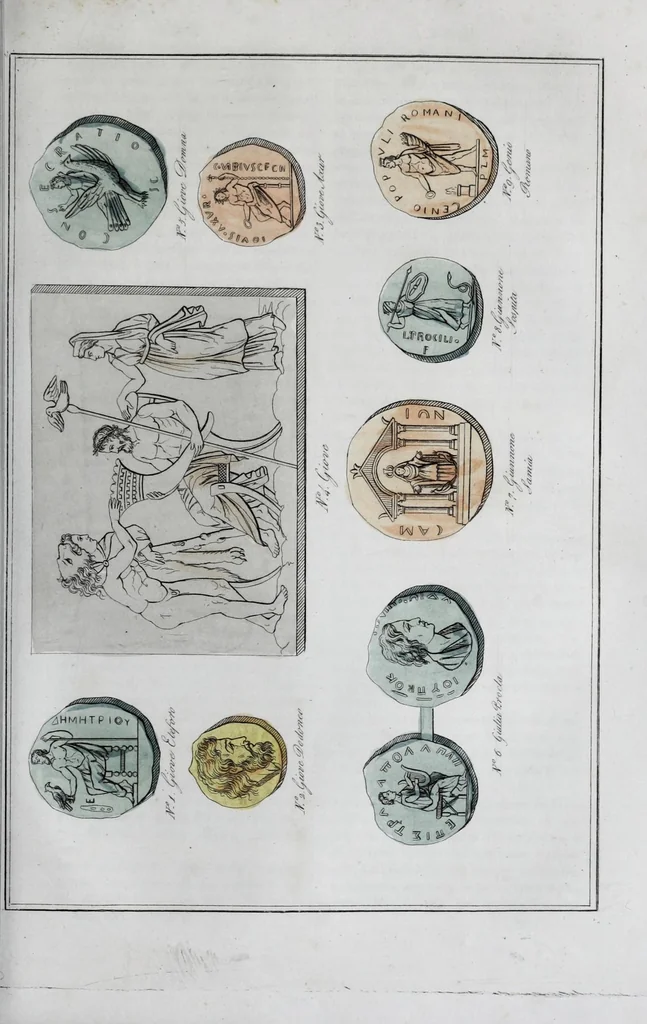 An illustration from Dizionario pittoresco di ogni mitologia d'antichita, d'iconologia e delle favole del medio evo ..., 1840, leaf 589