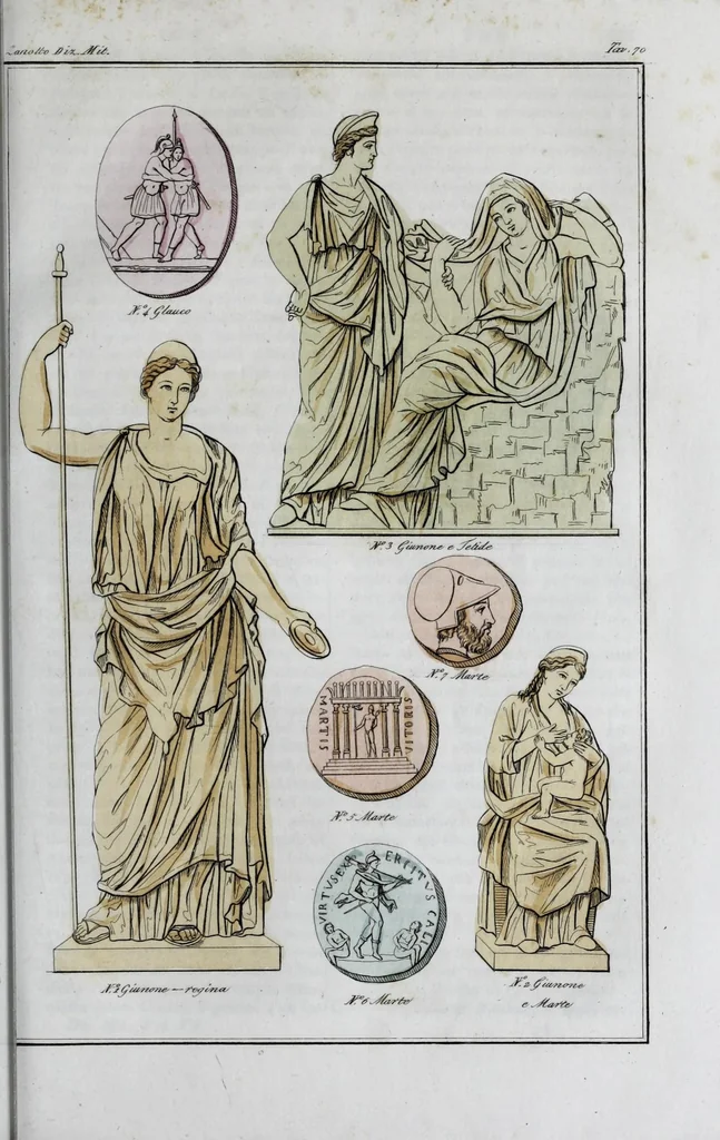 An illustration from Dizionario pittoresco di ogni mitologia d'antichita, d'iconologia e delle favole del medio evo ..., 1840, leaf 633
