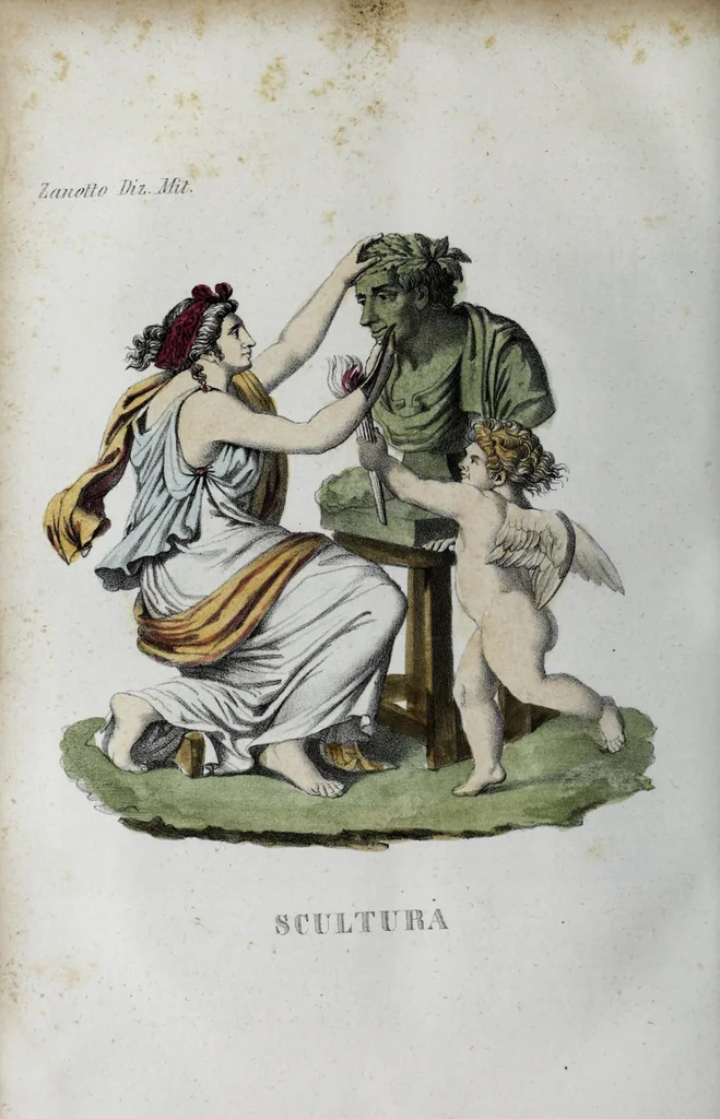 An illustration from Dizionario pittoresco di ogni mitologia d'antichita, d'iconologia e delle favole del medio evo ..., 1840, leaf 694