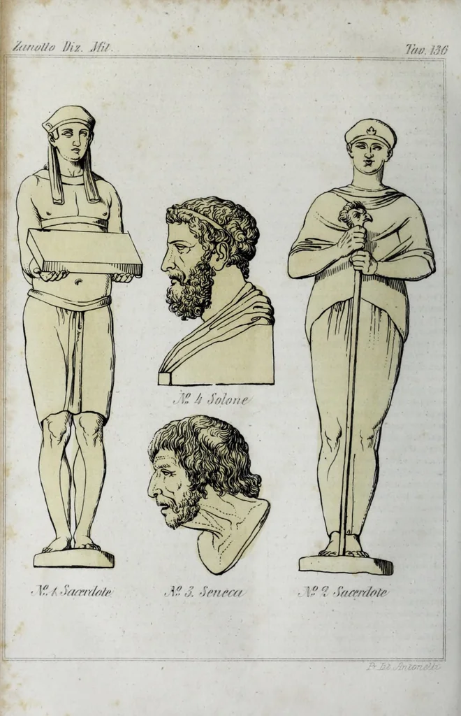 An illustration from Dizionario pittoresco di ogni mitologia d'antichita, d'iconologia e delle favole del medio evo ..., 1840, leaf 156