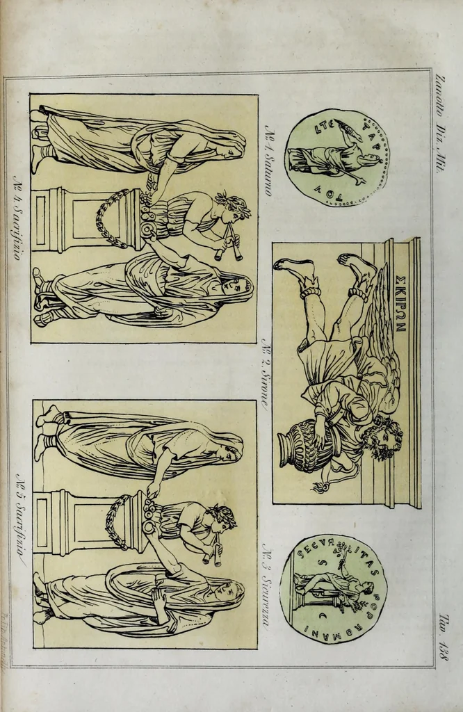 An illustration from Dizionario pittoresco di ogni mitologia d'antichita, d'iconologia e delle favole del medio evo ..., 1840, leaf 262