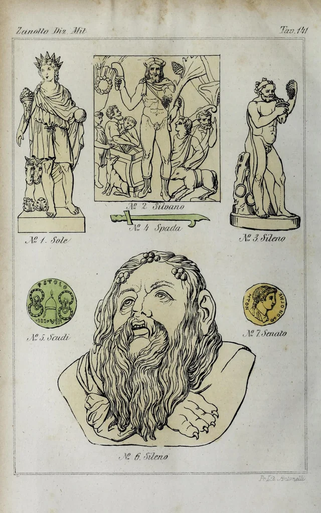 An illustration from Dizionario pittoresco di ogni mitologia d'antichita, d'iconologia e delle favole del medio evo ..., 1840, leaf 418