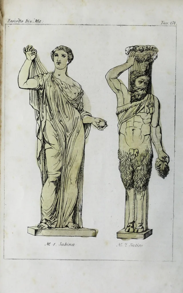 An illustration from Dizionario pittoresco di ogni mitologia d'antichita, d'iconologia e delle favole del medio evo ..., 1840, leaf 44
