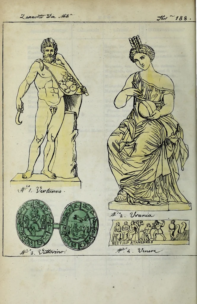 An illustration from Dizionario pittoresco di ogni mitologia d'antichita, d'iconologia e delle favole del medio evo ..., 1840, leaf 422