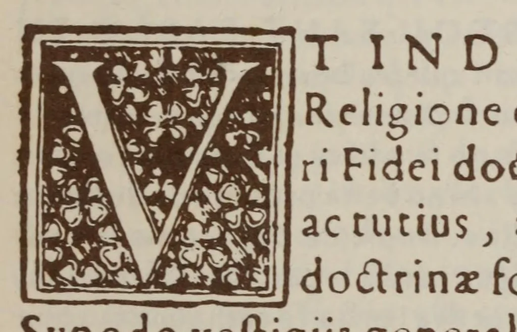 An illustration from Doctrina Christiana, y catecismo para instruccion de los Indios, y de las de mas personas ... : con vn confessionario, y otras cosas necessarias ..., 1584, leaf 13