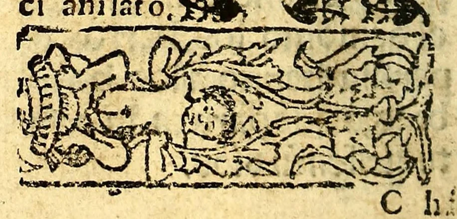 An illustration from Doctrina Christiana en lengua Castellana y Çapoteca:, 1567, leaf 134