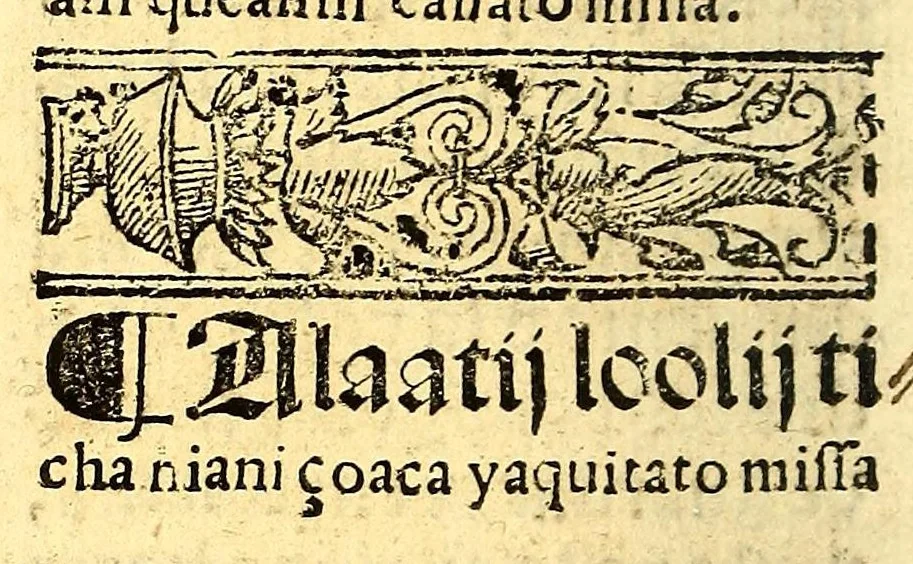 An illustration from Doctrina Christiana en lengua Castellana y Çapoteca:, 1567, leaf 172