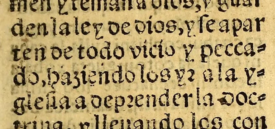 An illustration from Doctrina Christiana en lengua Castellana y Çapoteca:, 1567, leaf 227