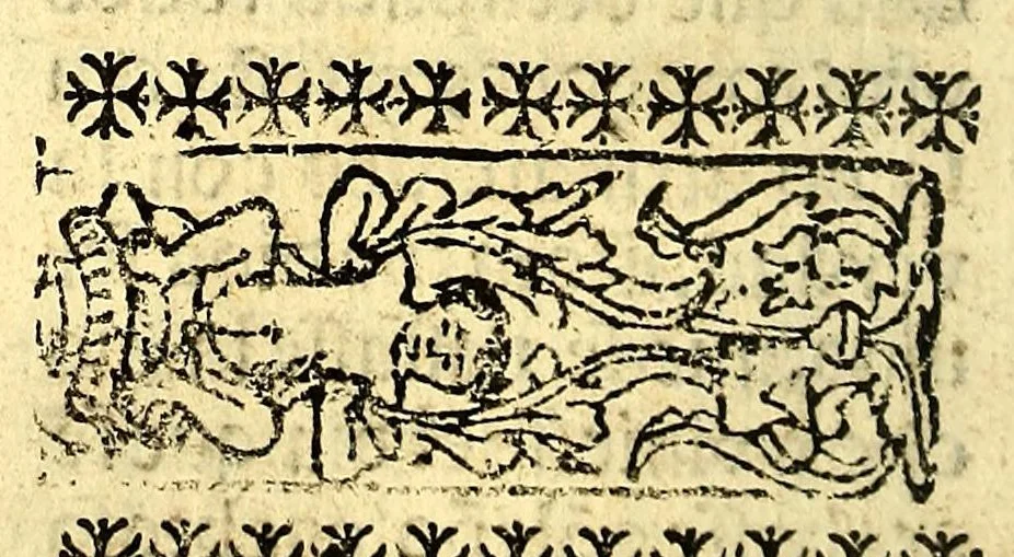 An illustration from Doctrina Christiana en lengua Castellana y Çapoteca:, 1567, leaf 54