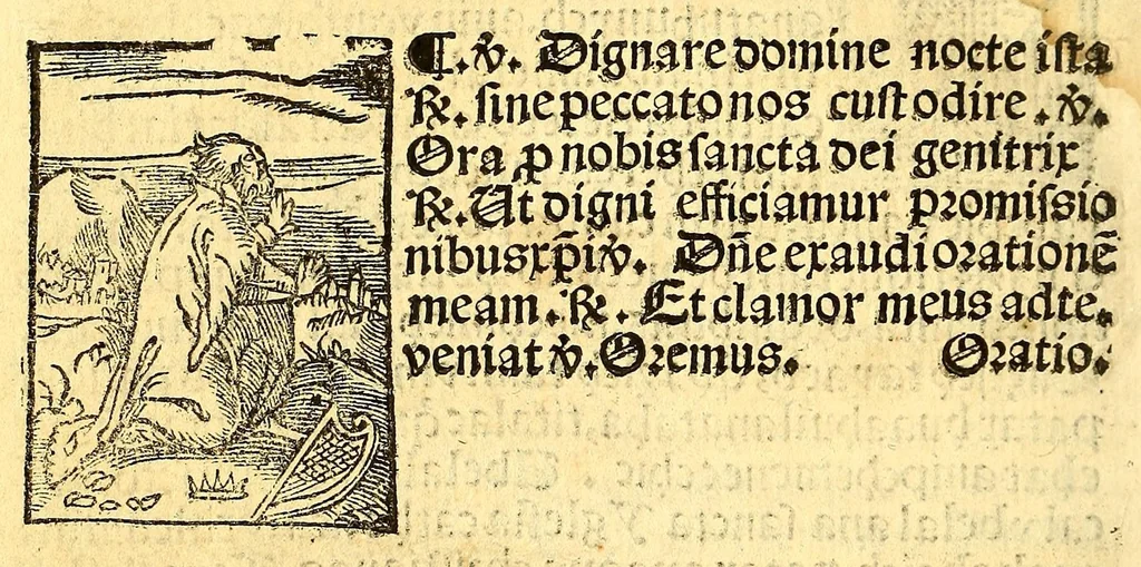 An illustration from Doctrina christiana en la lengua guasteca co[n] la lengua castellana, : la guasteca correspondiente acada palabra: de guasteco: segun q[ue] se pudo tolerar en la frasis: de la lengua guasteca:, 1571, leaf 18