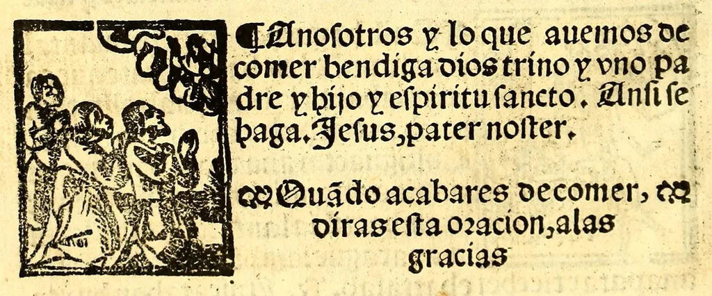 An illustration from Doctrina christiana en la lengua guasteca co[n] la lengua castellana, : la guasteca correspondiente acada palabra: de guasteco: segun q[ue] se pudo tolerar en la frasis: de la lengua guasteca:, 1571, leaf 78