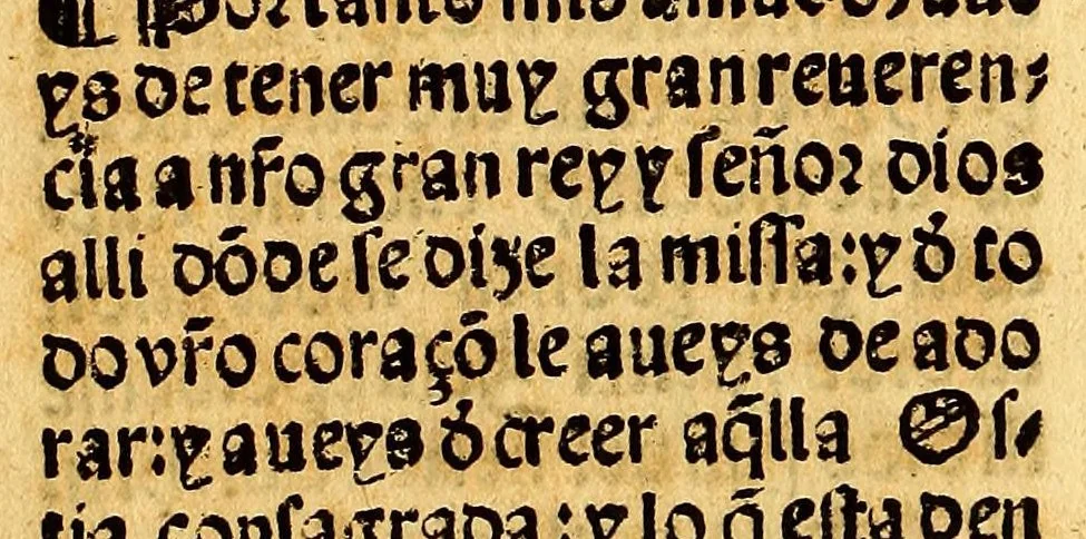 An illustration from Doctrina christiana en le[n]gua española y mexicana: : hecha por los religiosos de la orden de S[an]cto Domingo, 1550, leaf 182