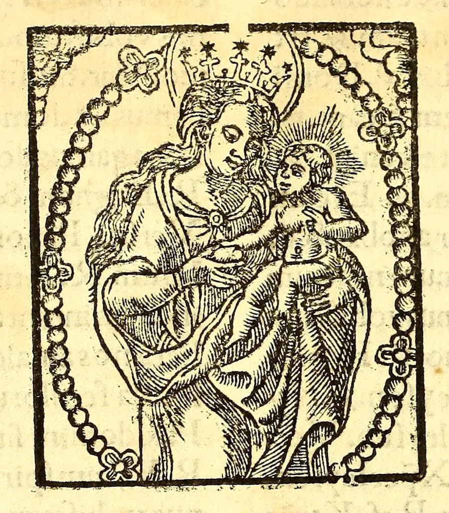 An illustration from Doctrina christiana muy cumplida, : donde se contiene la exposicion de todo lo necessario para doctrinar alos Yndios, y administralles los Sanctos Sacramentos., 1575, leaf 252