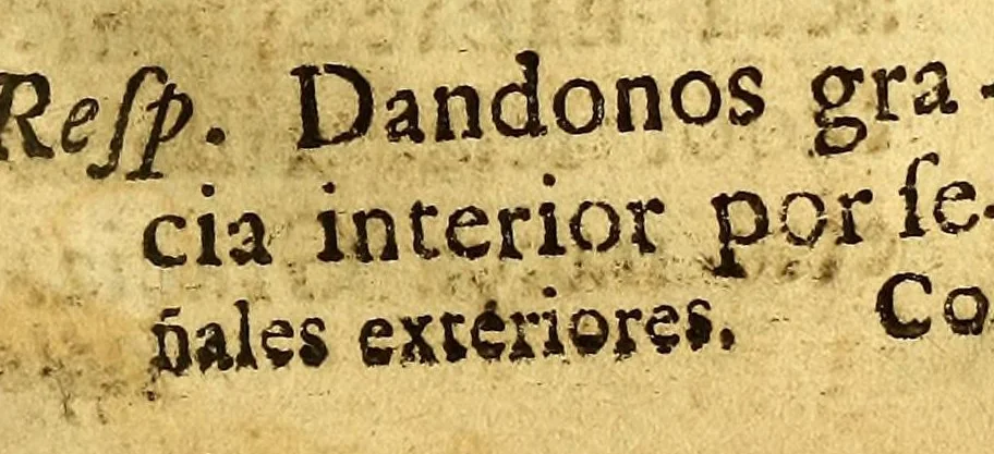 An illustration from Doctrina christiana, traducida de la lengua castellana, en lengua zapoteca nexitza. Con otras addiciones utiles, y necessarias, para la educación catholica, y excitacion a la devocion christiana,, 1689, leaf 179