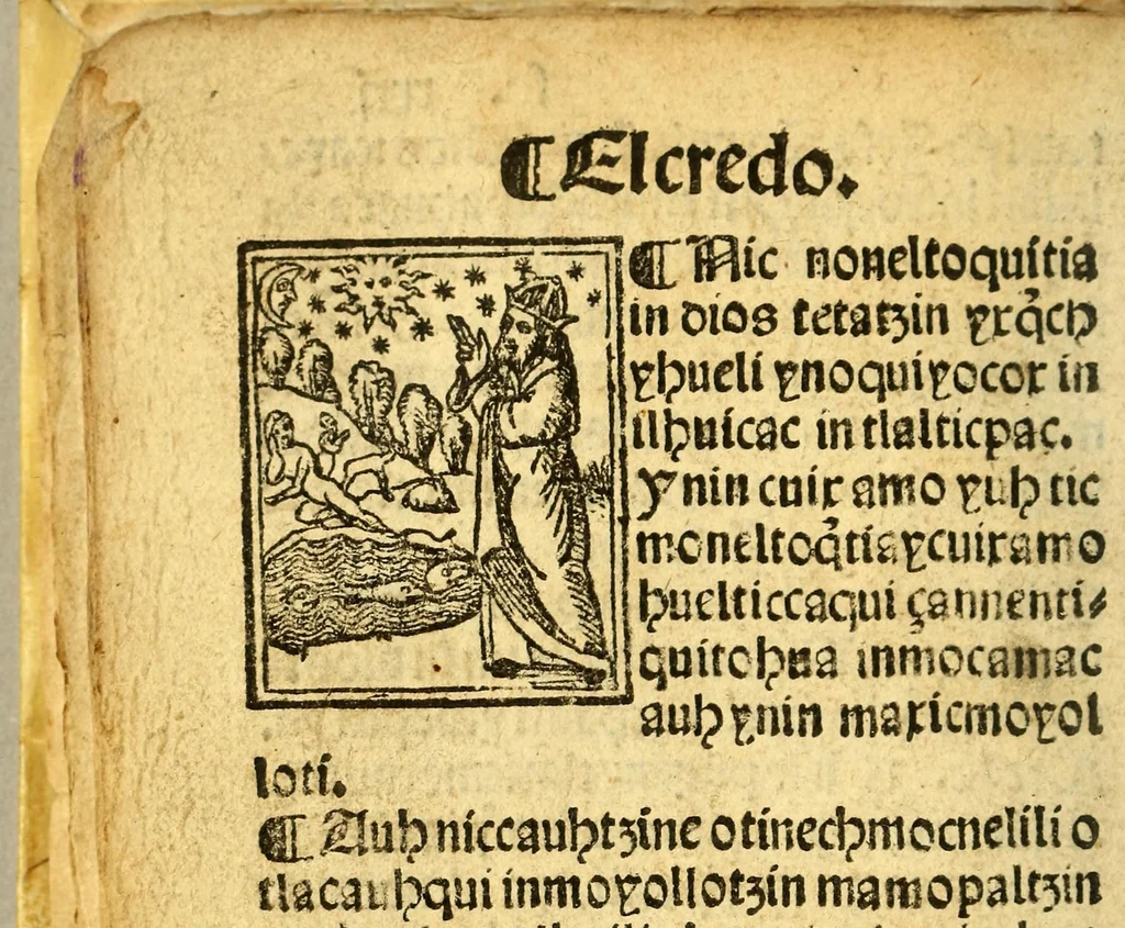An illustration from [Doctrina cristiana en lengua mexicana.], 1548, leaf 42