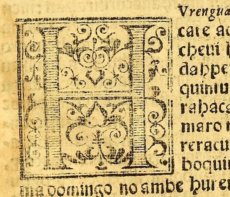 An illustration from Doctrinalis fidei in Michuacane[n]sium Indorum linguam : [a]editus ab admodum Reuerendo Patre Fratre Joanne Metinensi, Bethico, Augustiniani ordinis, [et] Priore conuentus Taca[m]barensis. Tomus secundus. ... Accessit & compendium metheorologicarum impraessionum ab ipso auctore recognitum, 1575, leaf 153
