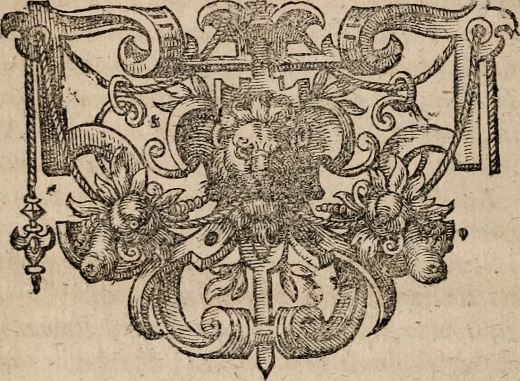 An illustration from Doctrina politica in genuinam methodum, qvae est Aristotelis, redvcta, et ex probatissimis qvibusque philosophis, oratoribus, iurisconsultis historicis &c. breviter comportata, & explicata ab Henningo Arnisaeo, 1606, leaf 595