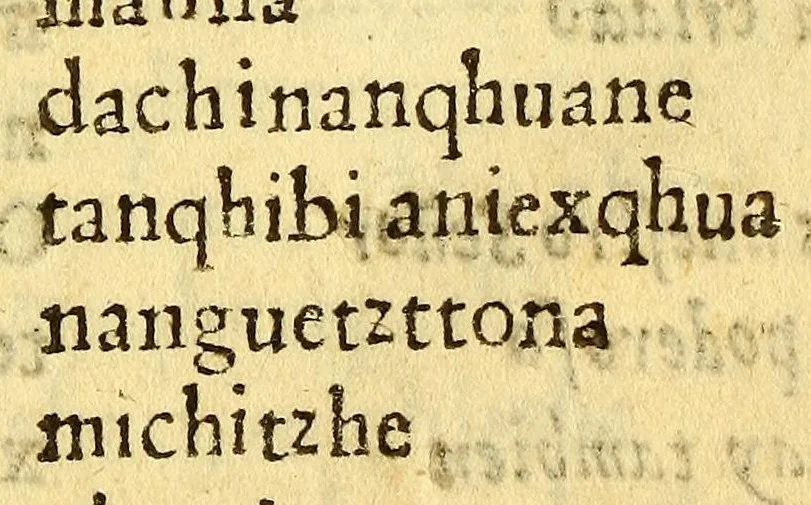 An illustration from Doctrina y enseñança en la lengua maçahua de cosas muy vtiles, y prouechosas para los ministros de doctrina, y para los naturales que hablan la lengua maçahua ..., 1637, leaf 127