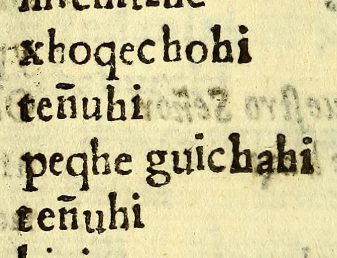 An illustration from Doctrina y enseñança en la lengua maçahua de cosas muy vtiles, y prouechosas para los ministros de doctrina, y para los naturales que hablan la lengua maçahua ..., 1637, leaf 140