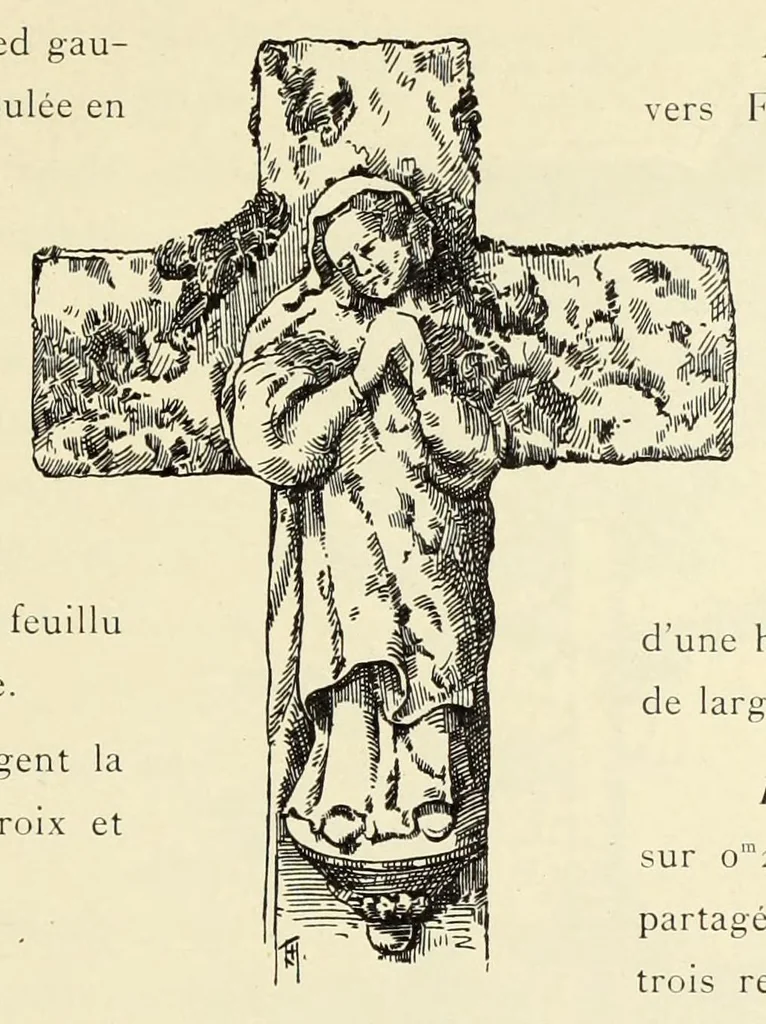 An illustration from Documents sur la sculpture religieuse du pays Joinvillois et de la Hte-Marne : Croix et Dieux de pitié, 1903, leaf 127