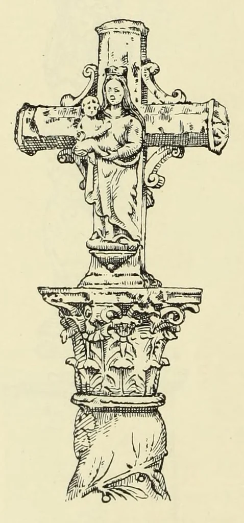 An illustration from Documents sur la sculpture religieuse du pays Joinvillois et de la Hte-Marne : Croix et Dieux de pitié, 1903, leaf 166