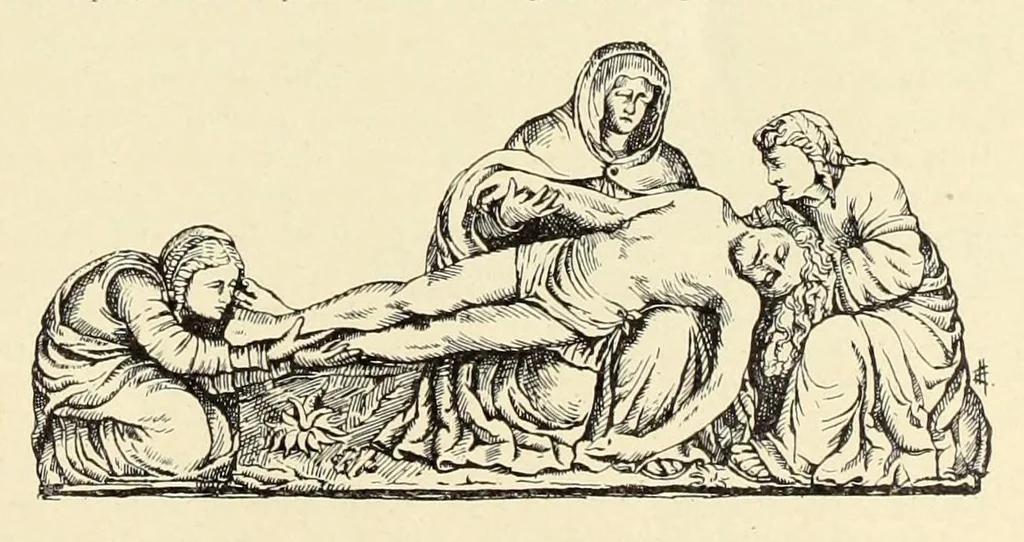 An illustration from Documents sur la sculpture religieuse du pays Joinvillois et de la Hte-Marne : Croix et Dieux de pitié, 1903, leaf 17