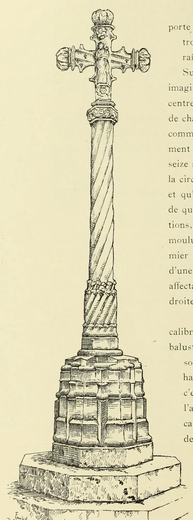 An illustration from Documents sur la sculpture religieuse du pays Joinvillois et de la Hte-Marne : Croix et Dieux de pitié, 1903, leaf 198