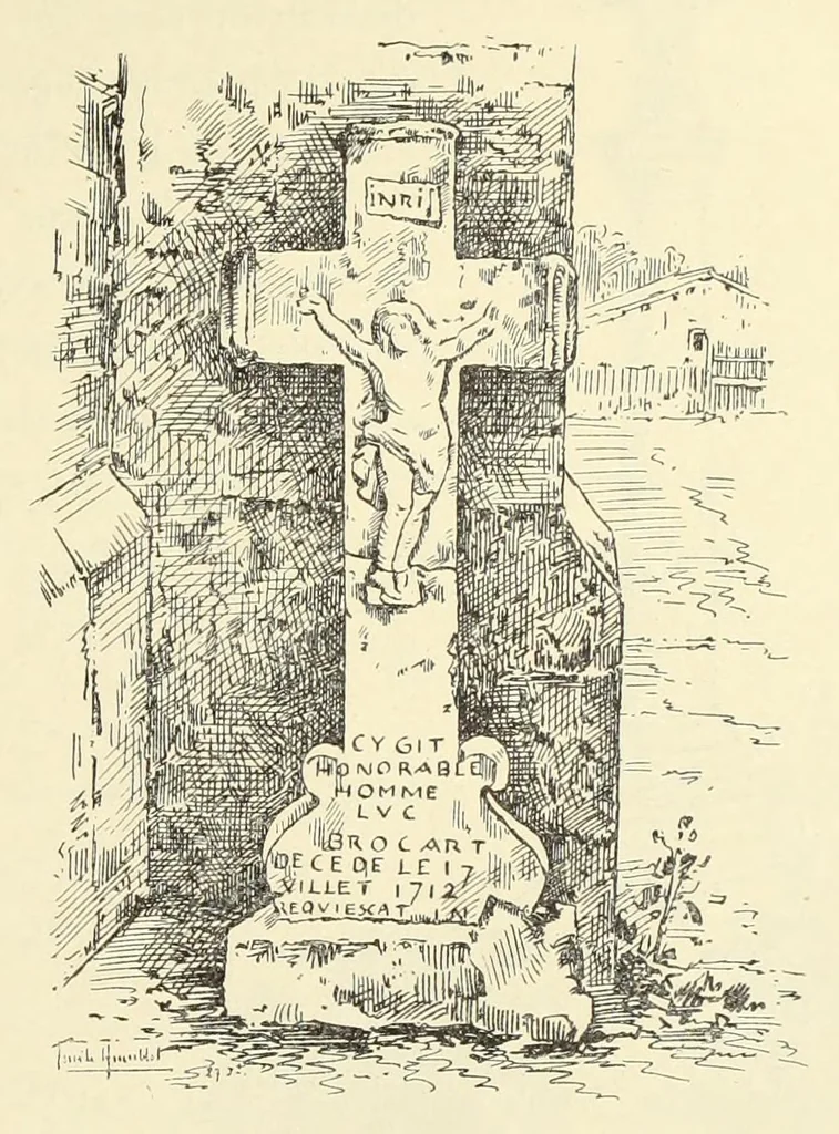 An illustration from Documents sur la sculpture religieuse du pays Joinvillois et de la Hte-Marne : Croix et Dieux de pitié, 1903, leaf 33