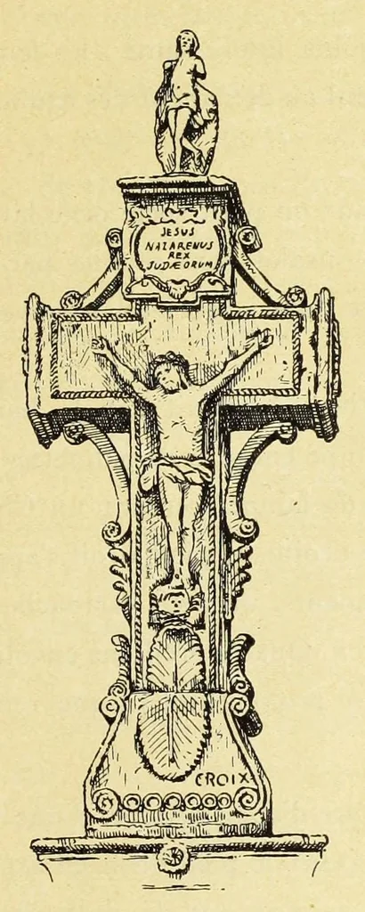 An illustration from Documents sur la sculpture religieuse du pays Joinvillois et de la Hte-Marne : Croix et Dieux de pitié, 1903, leaf 59
