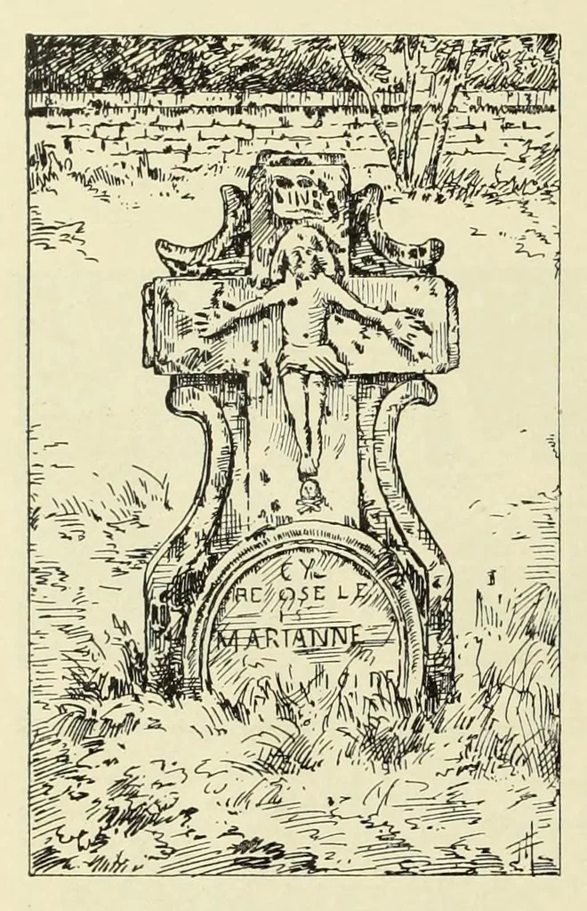 An illustration from Documents sur la sculpture religieuse du pays Joinvillois et de la Hte-Marne : Croix et Dieux de pitié, 1903, leaf 74