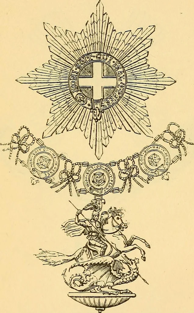 An illustration from Dod's peerage, baronetage and knightage, of Great Britain and Ireland, for ... : including all the titled classes, 1866, leaf 22