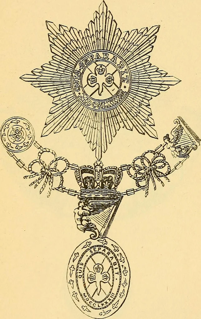 An illustration from Dod's peerage, baronetage and knightage, of Great Britain and Ireland, for ... : including all the titled classes, 1866, leaf 26