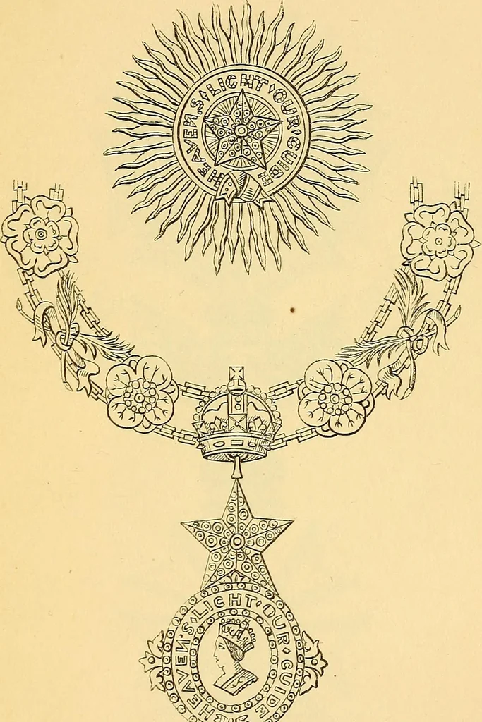 An illustration from Dod's peerage, baronetage and knightage, of Great Britain and Ireland, for ... : including all the titled classes, 1866, leaf 34