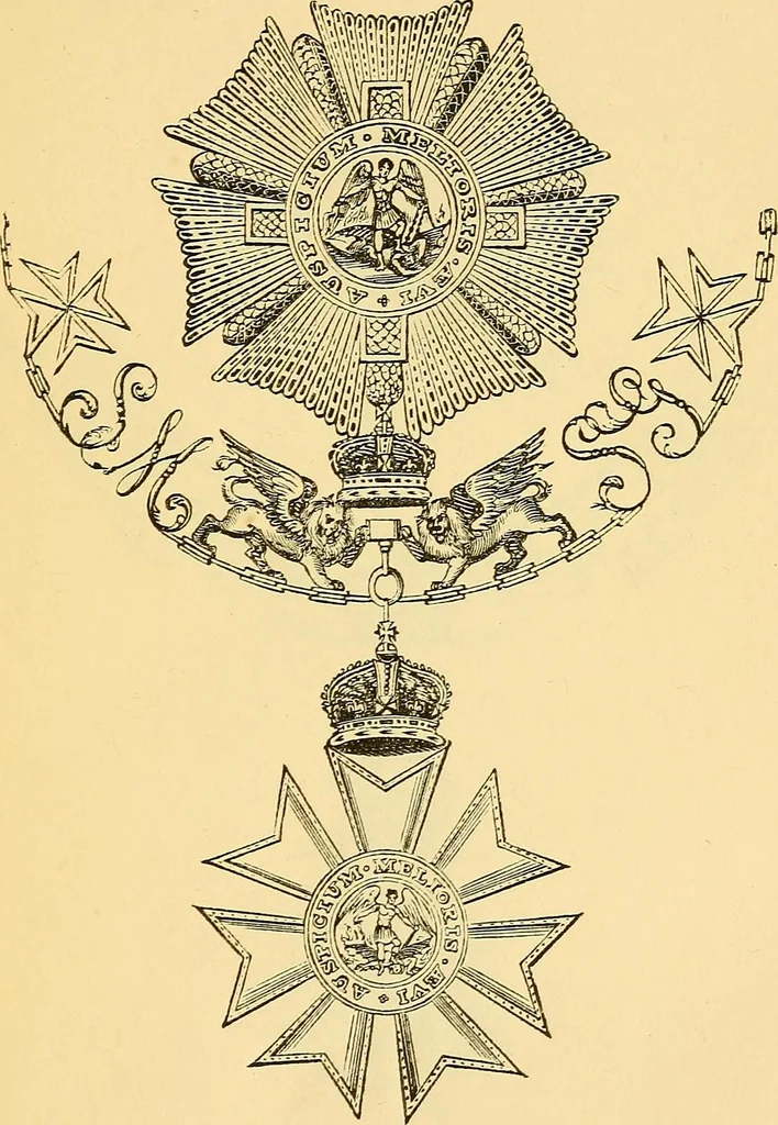 An illustration from Dod's peerage, baronetage and knightage, of Great Britain and Ireland, for ... : including all the titled classes, 1866, leaf 36