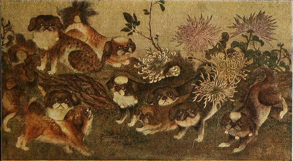 An illustration from Dogs of China & Japan in nature and art, 1921, leaf 136