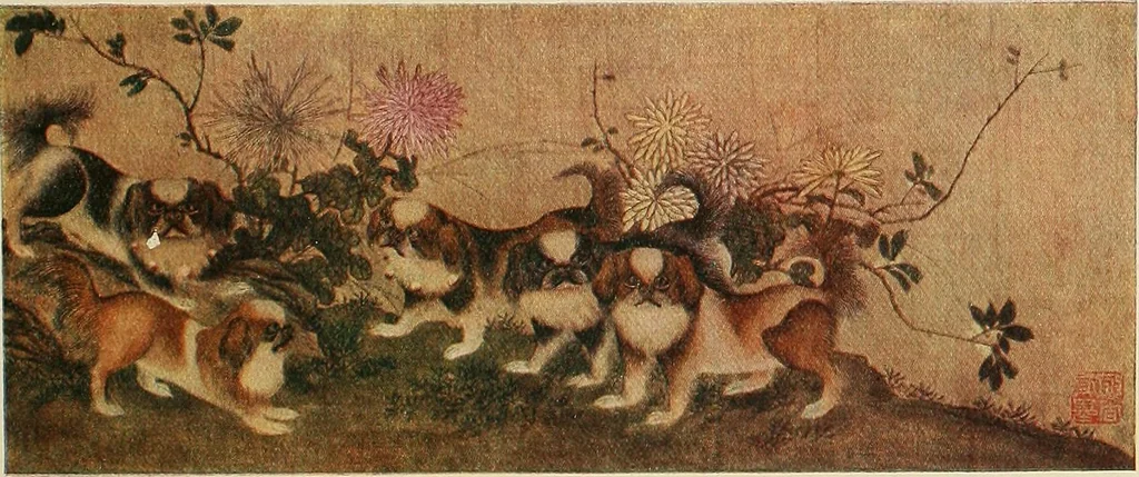An illustration from Dogs of China & Japan in nature and art, 1921, leaf 136