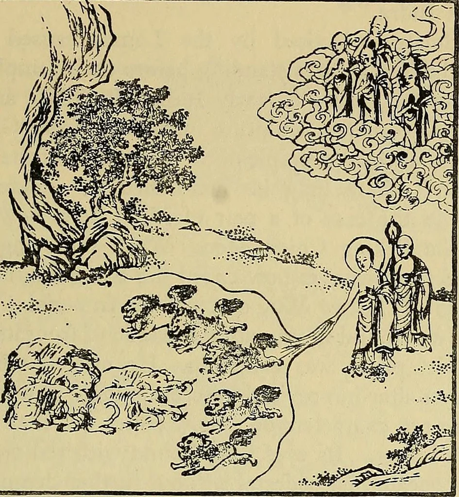 An illustration from Dogs of China & Japan in nature and art, 1921, leaf 174