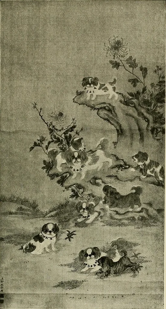 An illustration from Dogs of China & Japan in nature and art, 1921, leaf 212
