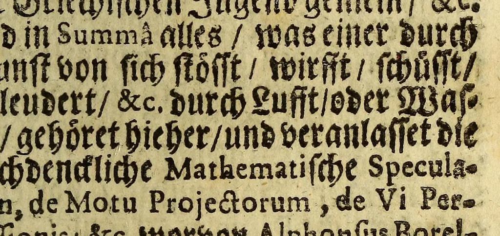 An illustration from D[oktor] Johann-Daniel Majors See-farth nach der neuen Welt, ohne Schiff- und Segel; anno 1670. zu erst, und nu wiederumb der gelehrten Welt vorgestellet, 1683, leaf 231