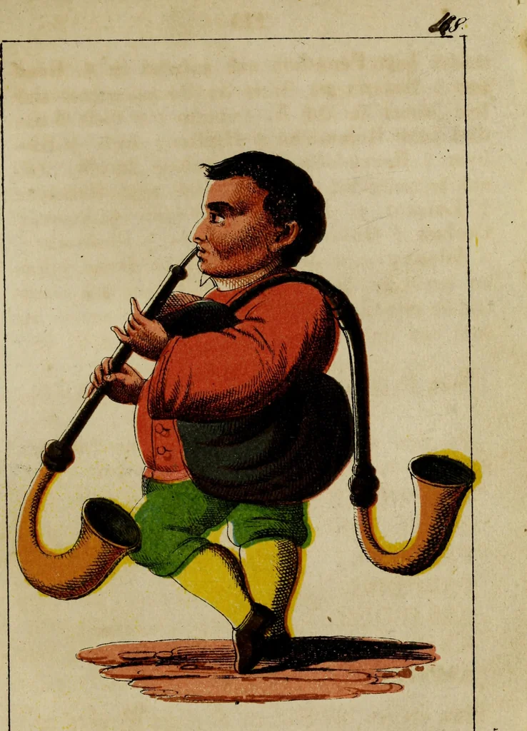 An illustration from Doktor Johannes Faust's Magia naturalis et innaturalis : oder, Dreifacher Höllenzwang, letztes Testament and Siegelkunst, nach einer kostbar ausgestattenten Handschrift in der Herzogl. Bibliothek zu Koburg vollständig und wortgetreu hrsg. in fünf Abtheilungen .., 1849, leaf 203