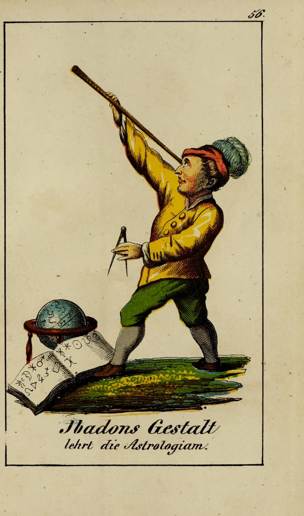 An illustration from Doktor Johannes Faust's Magia naturalis et innaturalis : oder, Dreifacher Höllenzwang, letztes Testament and Siegelkunst, nach einer kostbar ausgestattenten Handschrift in der Herzogl. Bibliothek zu Koburg vollständig und wortgetreu hrsg. in fünf Abtheilungen .., 1849, leaf 223