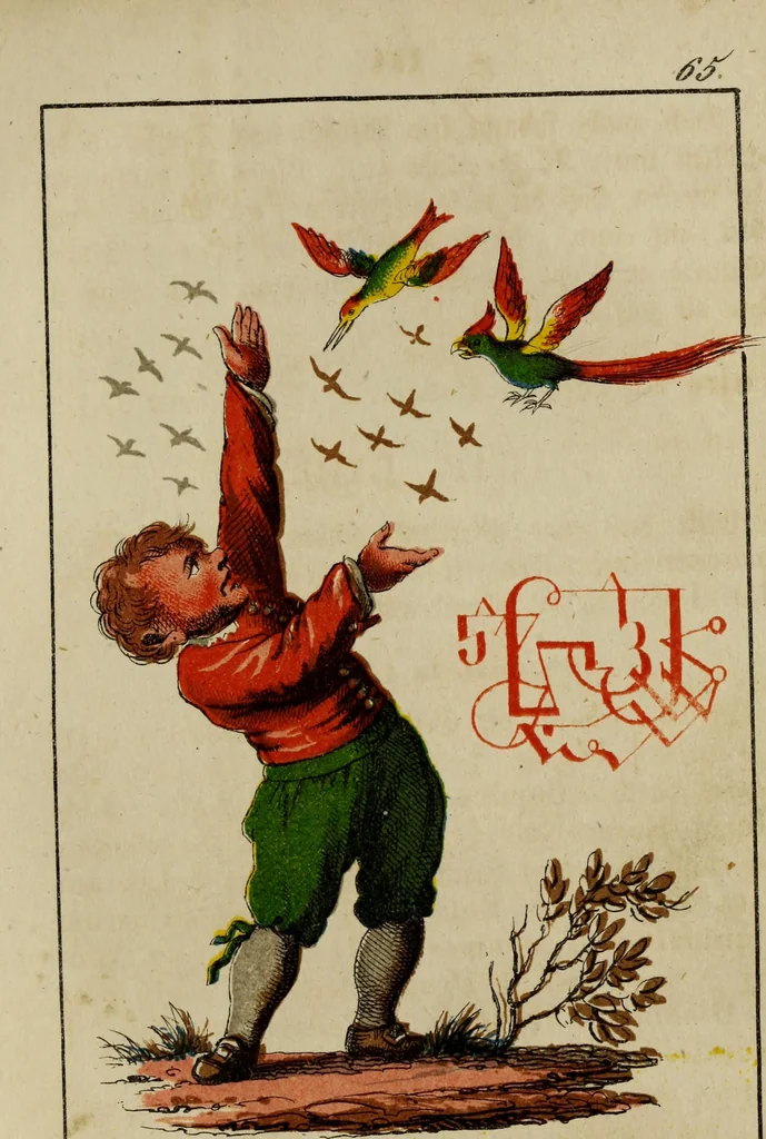 An illustration from Doktor Johannes Faust's Magia naturalis et innaturalis : oder, Dreifacher Höllenzwang, letztes Testament and Siegelkunst, nach einer kostbar ausgestattenten Handschrift in der Herzogl. Bibliothek zu Koburg vollständig und wortgetreu hrsg. in fünf Abtheilungen .., 1849, leaf 259