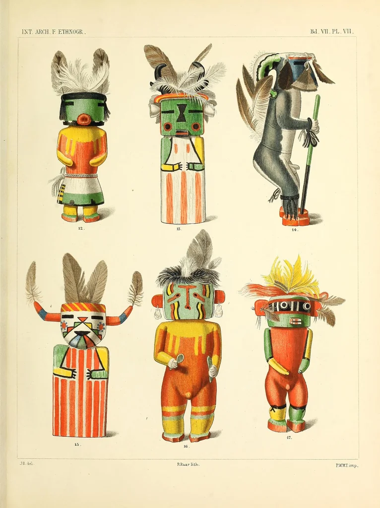 An illustration from Dolls of the Tusayan Indians, 1894, leaf 43