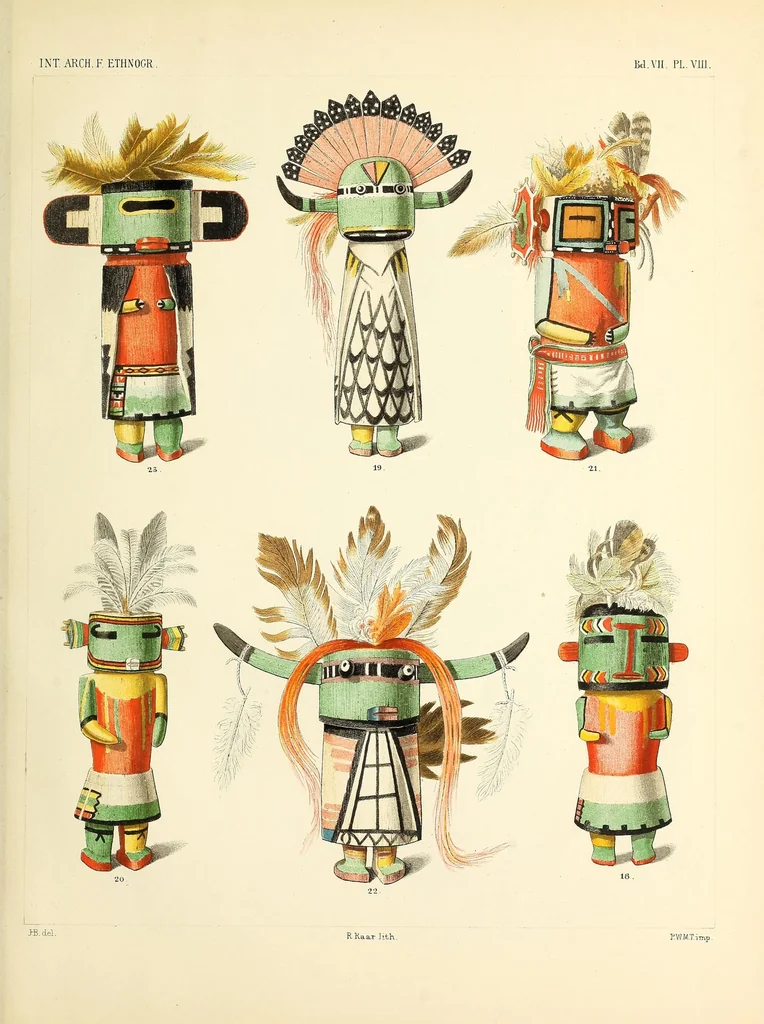 An illustration from Dolls of the Tusayan Indians, 1894, leaf 45