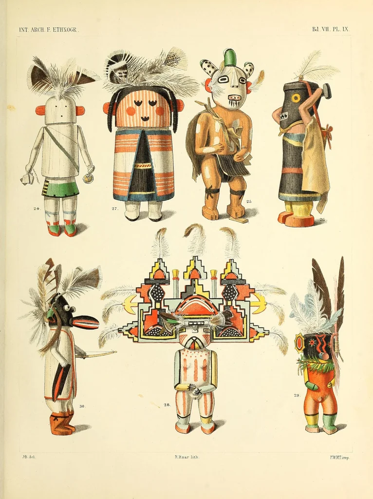 An illustration from Dolls of the Tusayan Indians, 1894, leaf 47