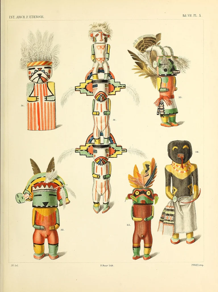 An illustration from Dolls of the Tusayan Indians, 1894, leaf 49