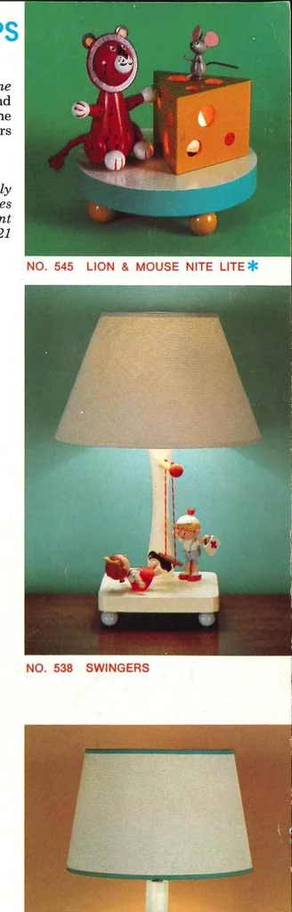 An illustration from Dolly Toy Wood Kraft Lamps 1973, 1973, leaf 0