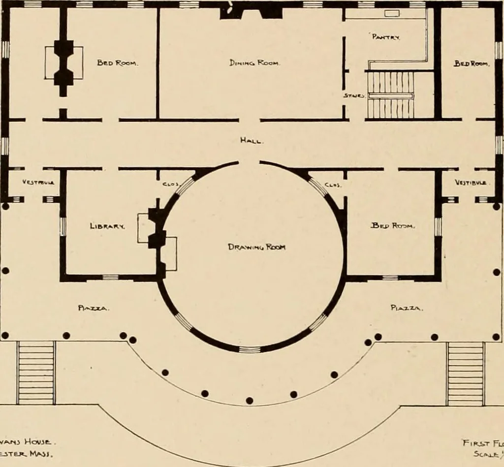 An illustration from Domestic architecture of the American colonies and of the early republic,, 1922, leaf 184