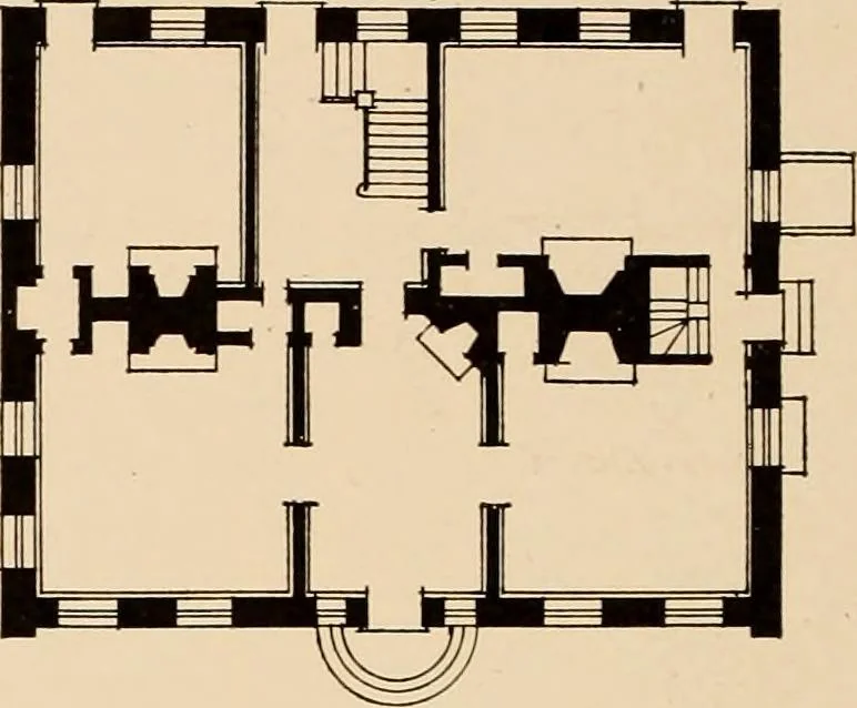 An illustration from Domestic architecture of the American colonies and of the early republic,, 1922, leaf 96