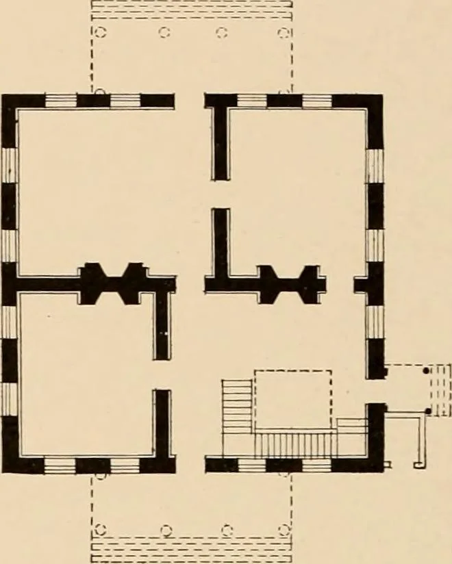 An illustration from Domestic architecture of the American colonies and of the early republic,, 1922, leaf 98